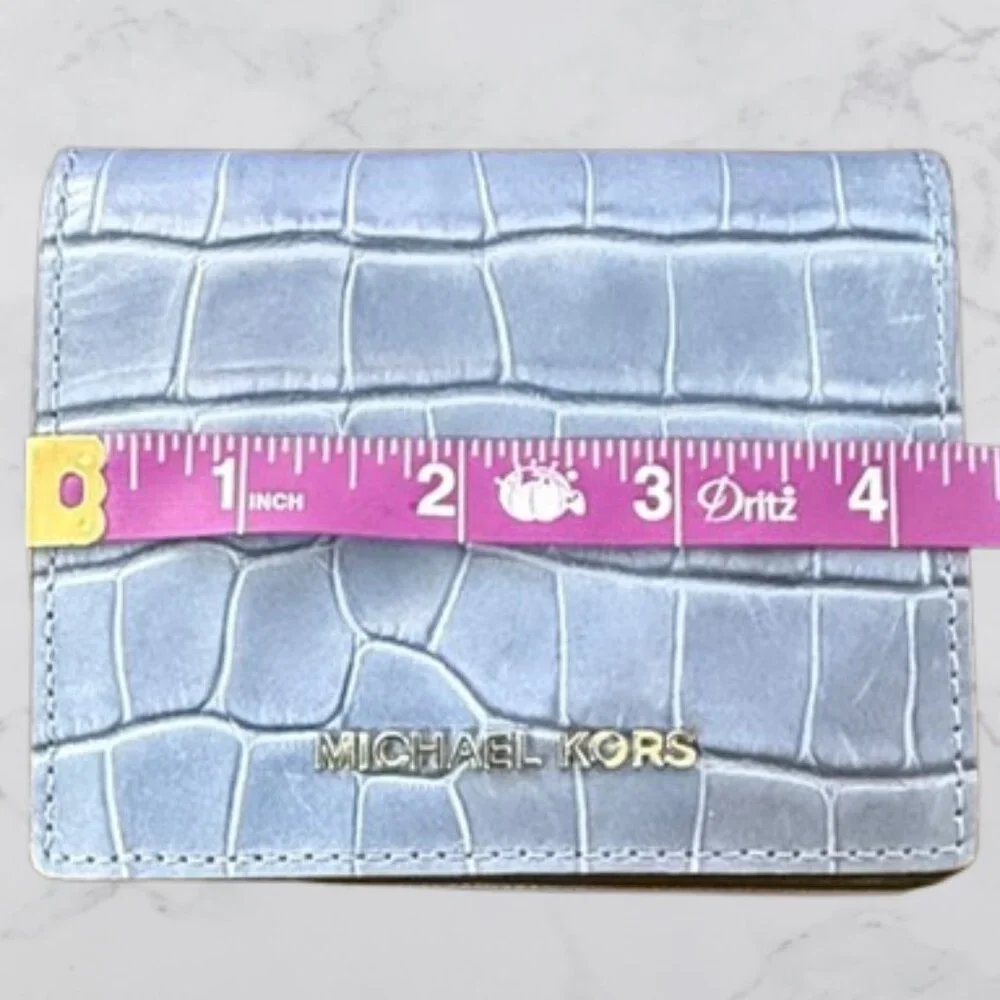 MICHAEL Michael Kors Mercer Crocodile-Embossed-Leather Card Case - Picture 8 of 12
